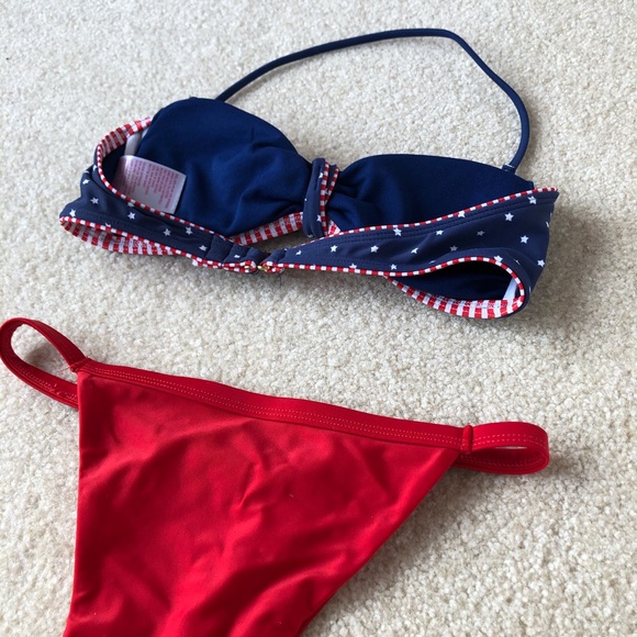 💥3/$15💥 Navy and Red Stars Bikini - Picture 3 of 7